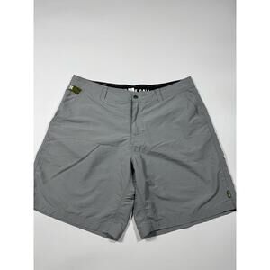 Howler Bros Gray Hybrid Utility Shorts Mens 40 Nylon Zip Pockets Outdoor